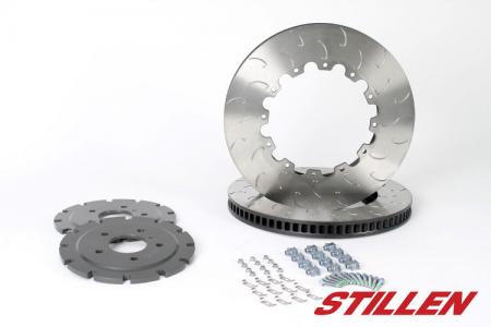 STILLEN 2012-2014 Nissan GTR Front J-Hook 390mm Curved Vane Rotor Upgrade by AP Racing